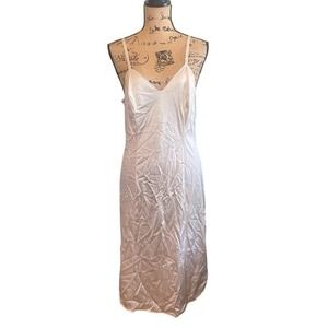 Vintage Vanity Fair Womens Nylon Full Slip Dress Nightgown Champagne Gold Large